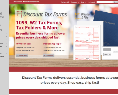 Discount Tax Forms - Small Business Website by Purple Gen