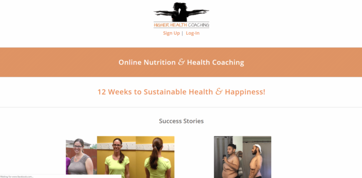 Higher Health Coaching - Small Business Website by Purple Gen