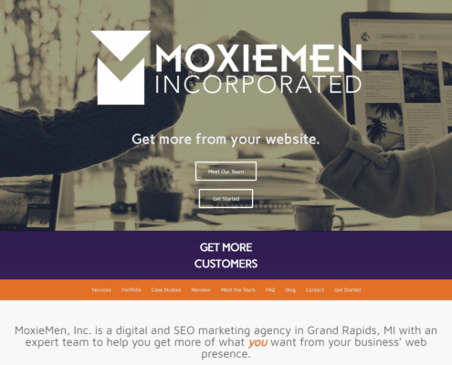 MoxieMen Incorporated - Small Business Website by Purple Gen