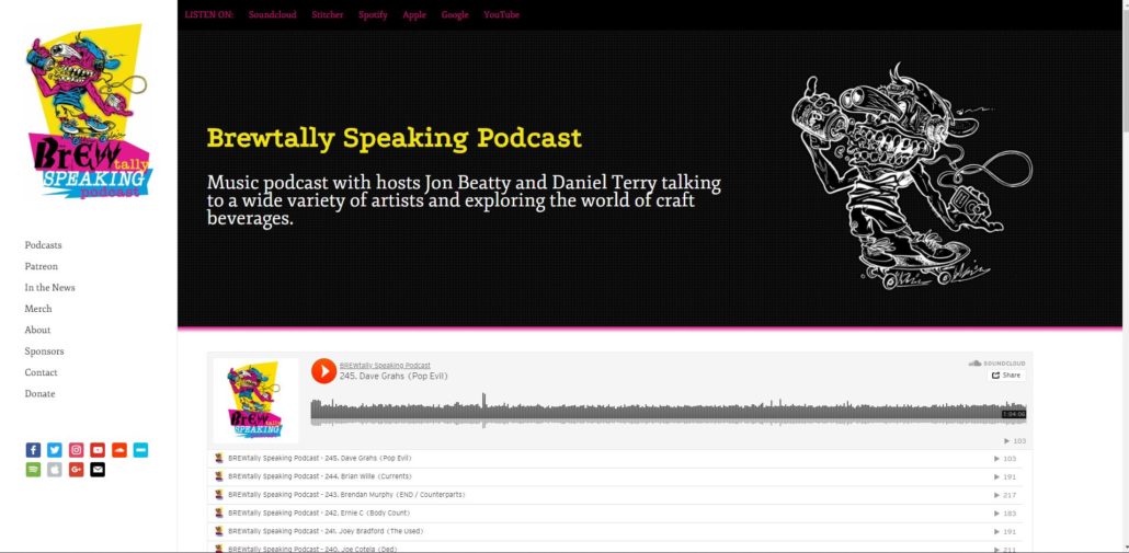 Brewtally Speaking Podcast Website with Soundcloud Episodes - Purple-Gen.com
