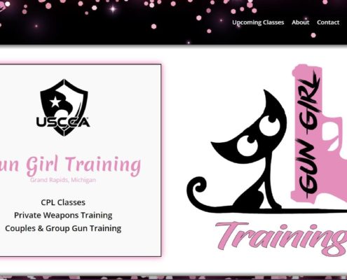 Gun Girl Training Website Design by Purple Gen - Purple-Gen.com