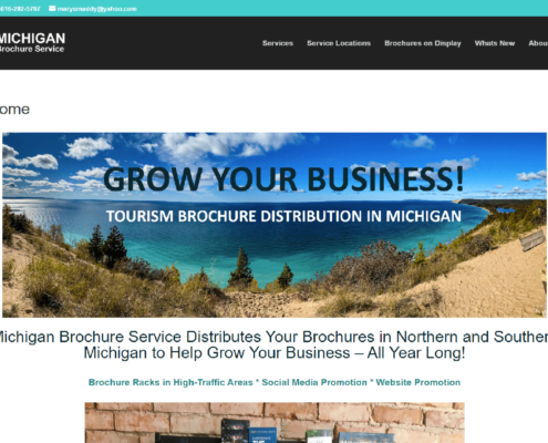 Michigan Brochure Service Website Redesign - Purple-Gen.com