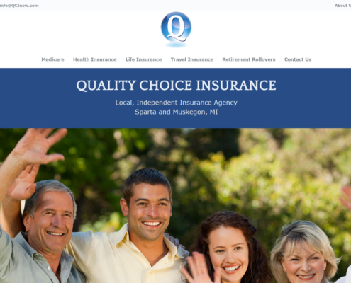Website Design for Quality Choice Insurance in Sparta and Muskegon MI by Purple Gen - Purple-Gen.com