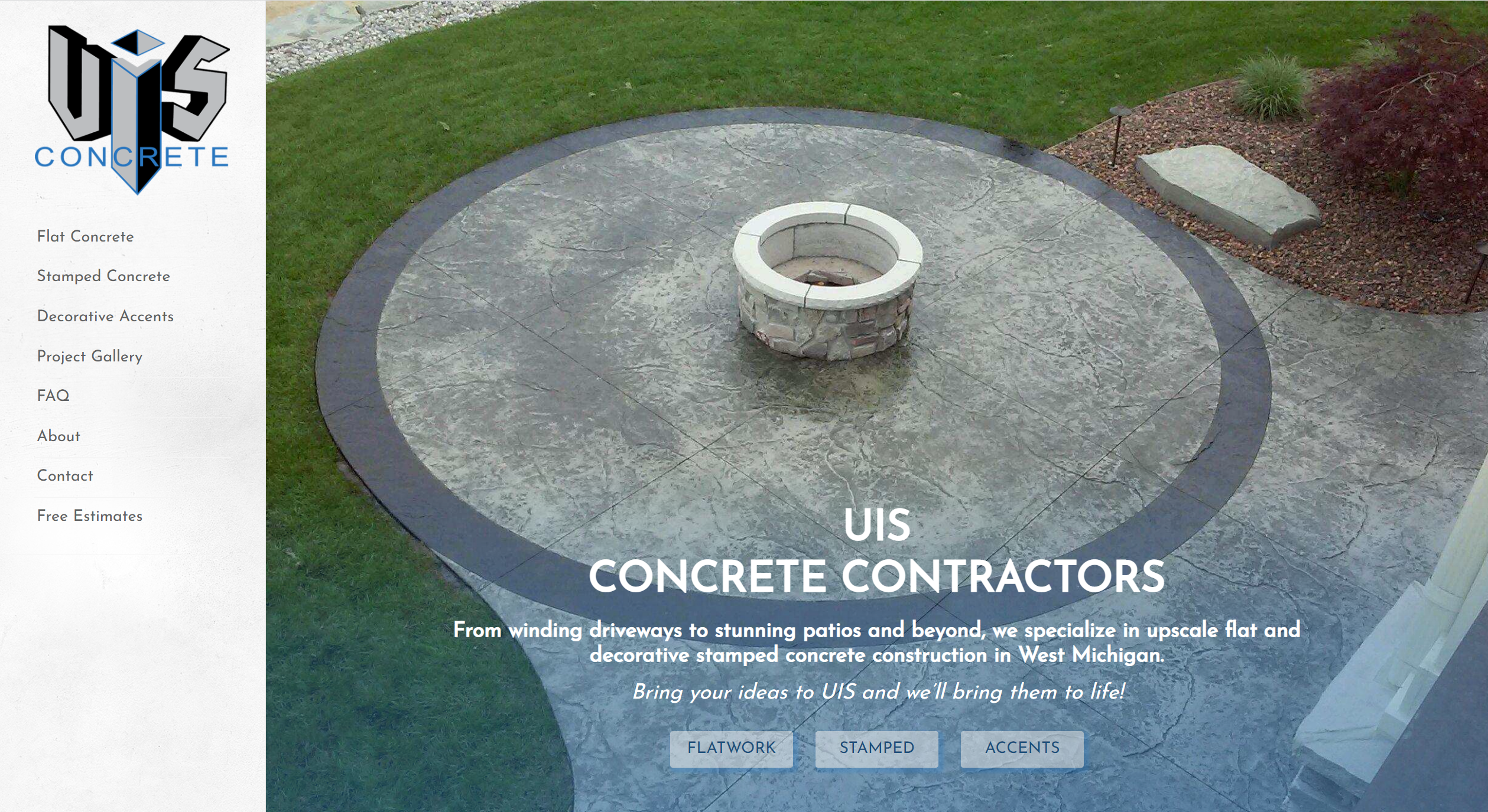 UIS Concrete Website Design and Content Creation by Purple Gen - Purple-Gen.com