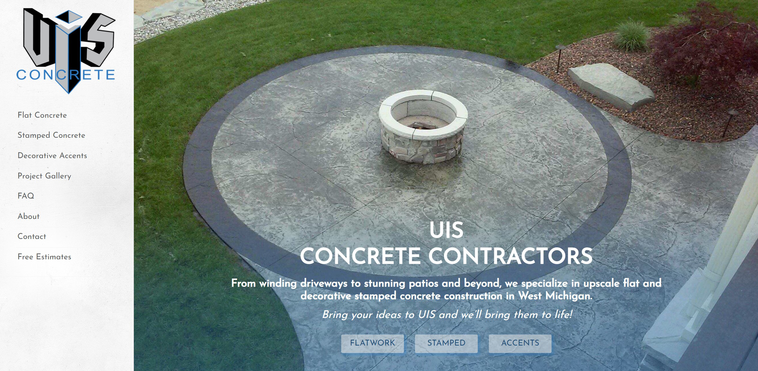 UIS Concrete Website Design and Content Creation by Purple Gen - Purple-Gen.com