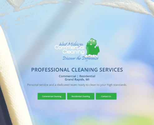 West Michigan Commercial Cleaning Website Design by Purple Gen - Purple-Gen.com