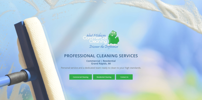 West Michigan Commercial Cleaning Website Design by Purple Gen - Purple-Gen.com