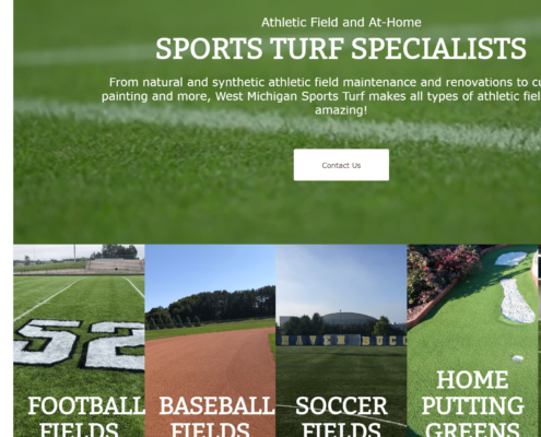 West MI Sports Turf Website Design by Purple Gen - Purple-Gen.com